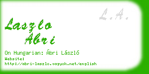 laszlo abri business card