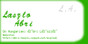 laszlo abri business card